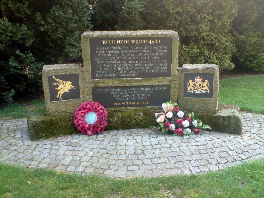 Memorial erected by veterans to thank the people of the Gelderland Province