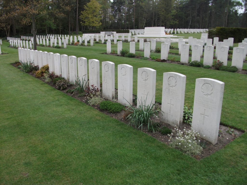 One of several rows of Canadians who died of wounds on the Dieppe Raid