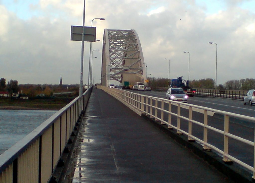 The Waal Bridge looking north towards Elst and on to Arnhem