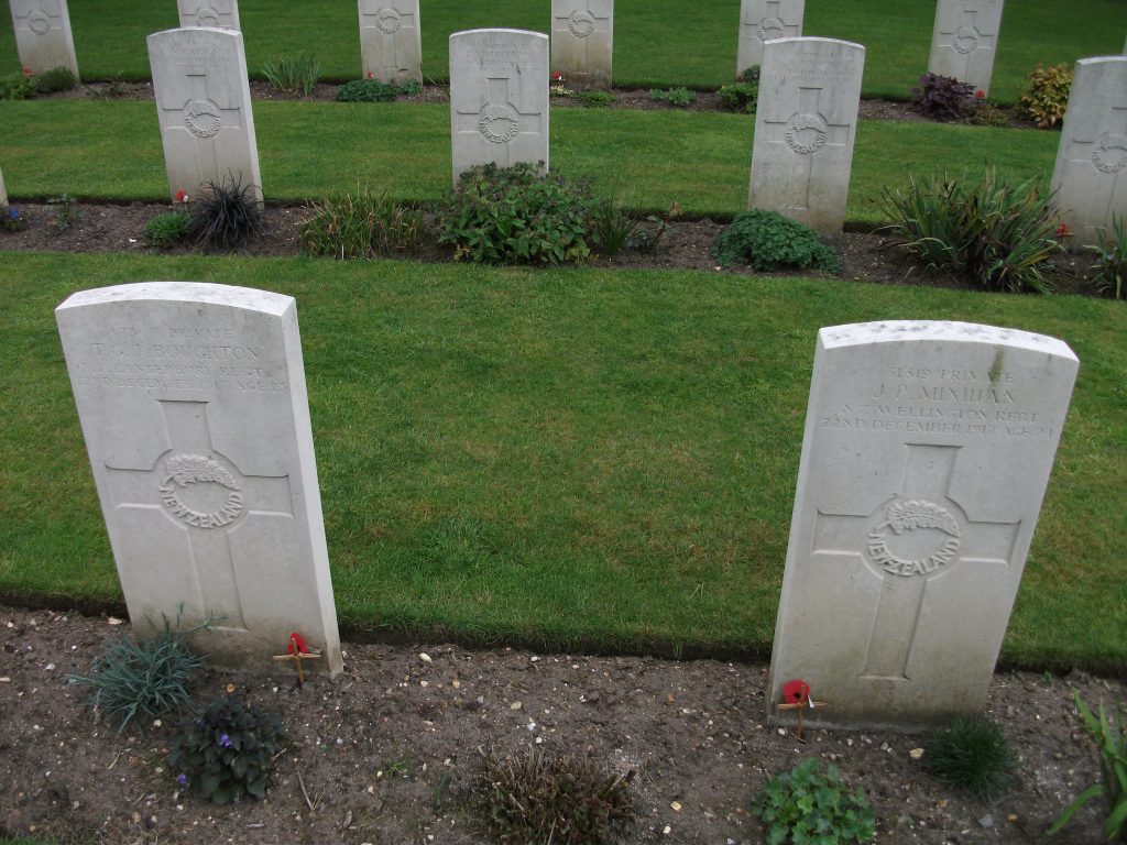 Some of the New Zealand First World War Graves