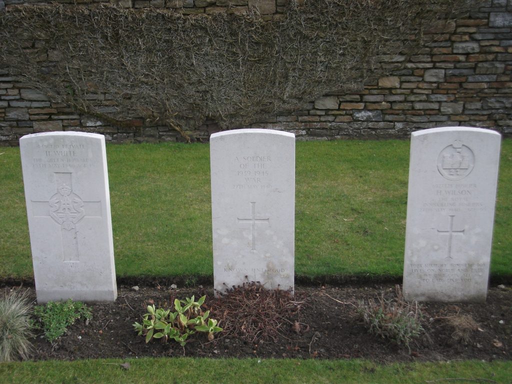 Three of the Second World War graves